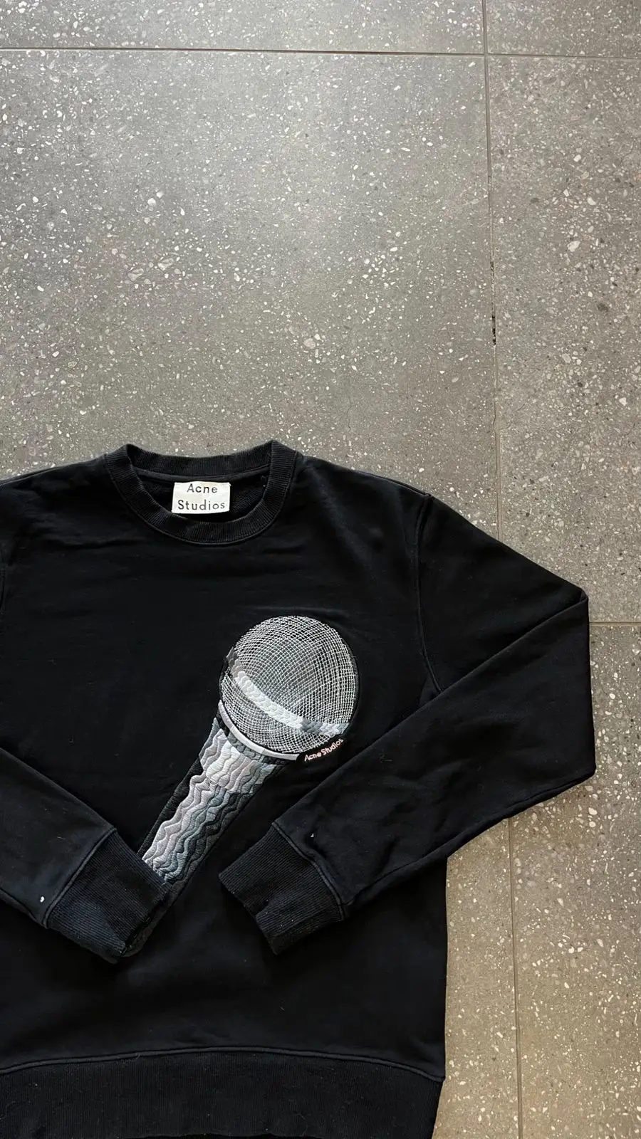 Acne Studios Black Microphone Graphic Sweatshirt