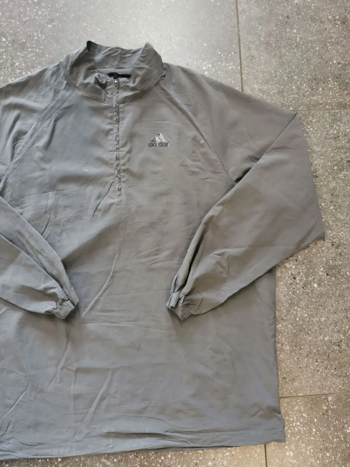 Adidas Grey Long Sleeve Quarter Zip Top