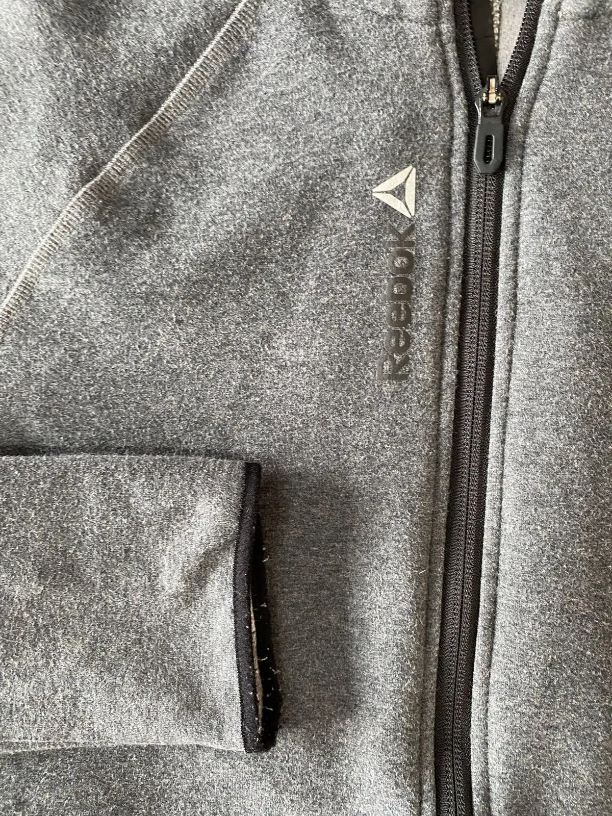 Reebok Grey Zip-Up Hoodie