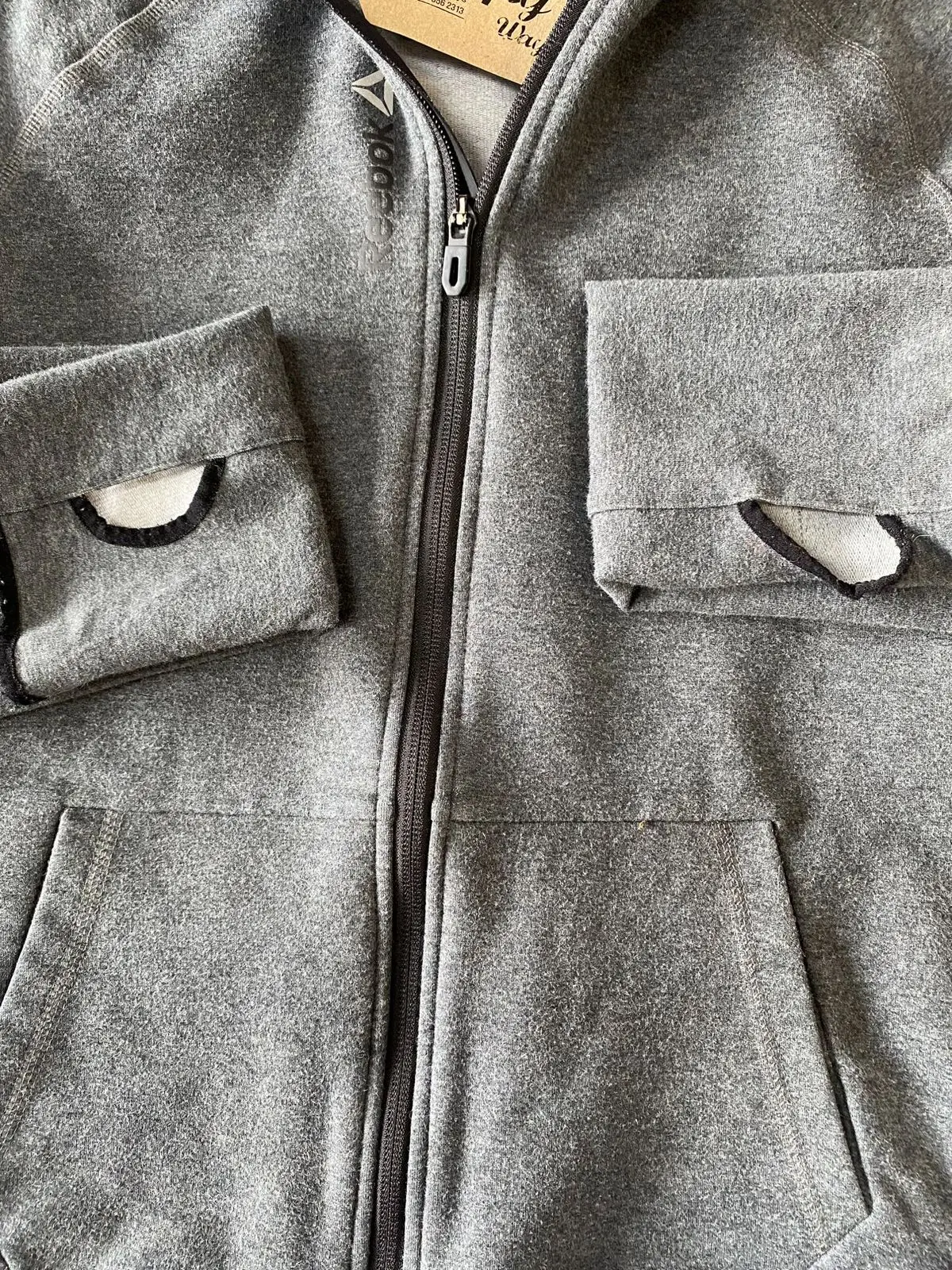 Reebok Grey Zip-Up Hoodie