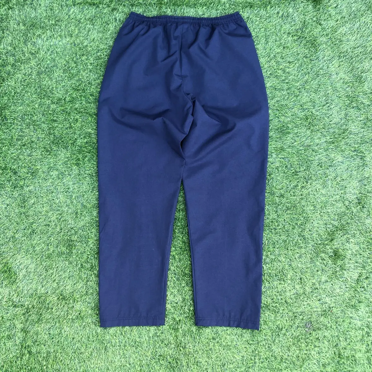 Reebok Navy Track Pants with White Piping