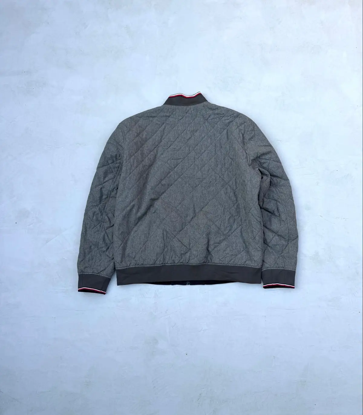 Tommy Hilfiger Quilted Grey Bomber Jacket