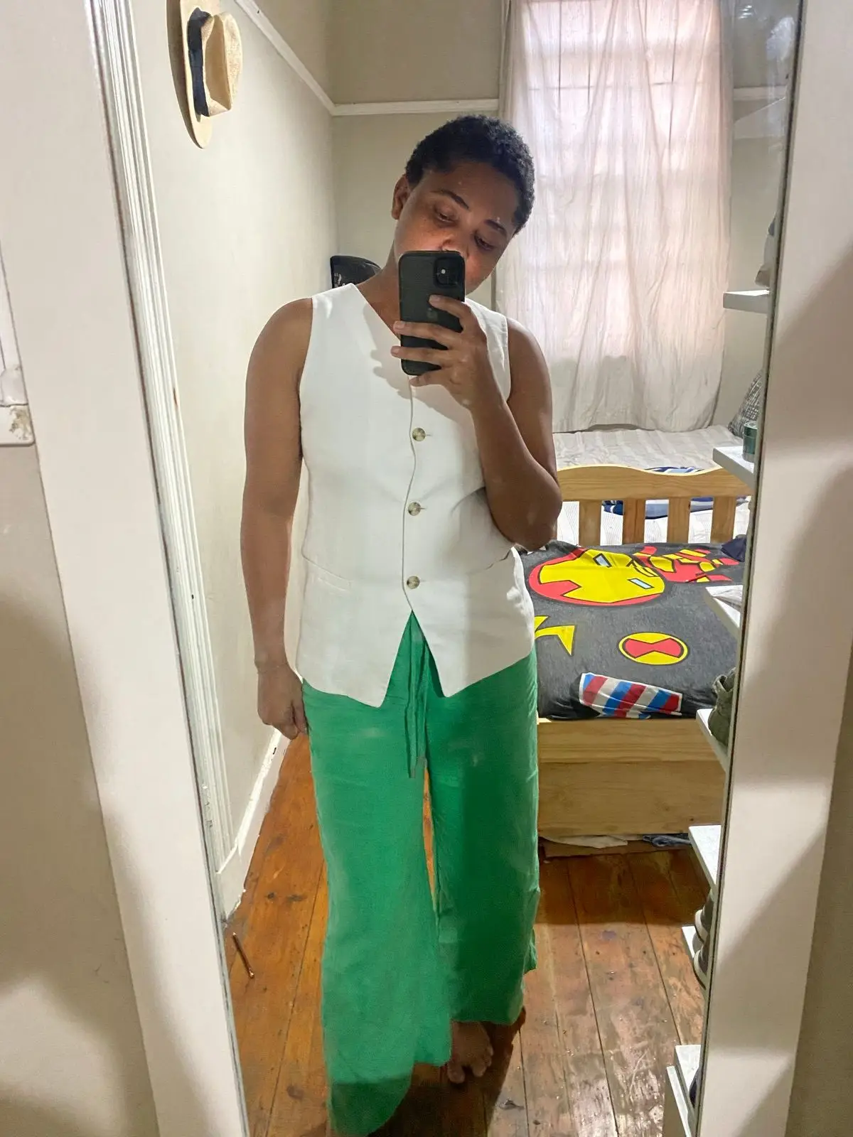 H&M White Button-Up Waistcoat
