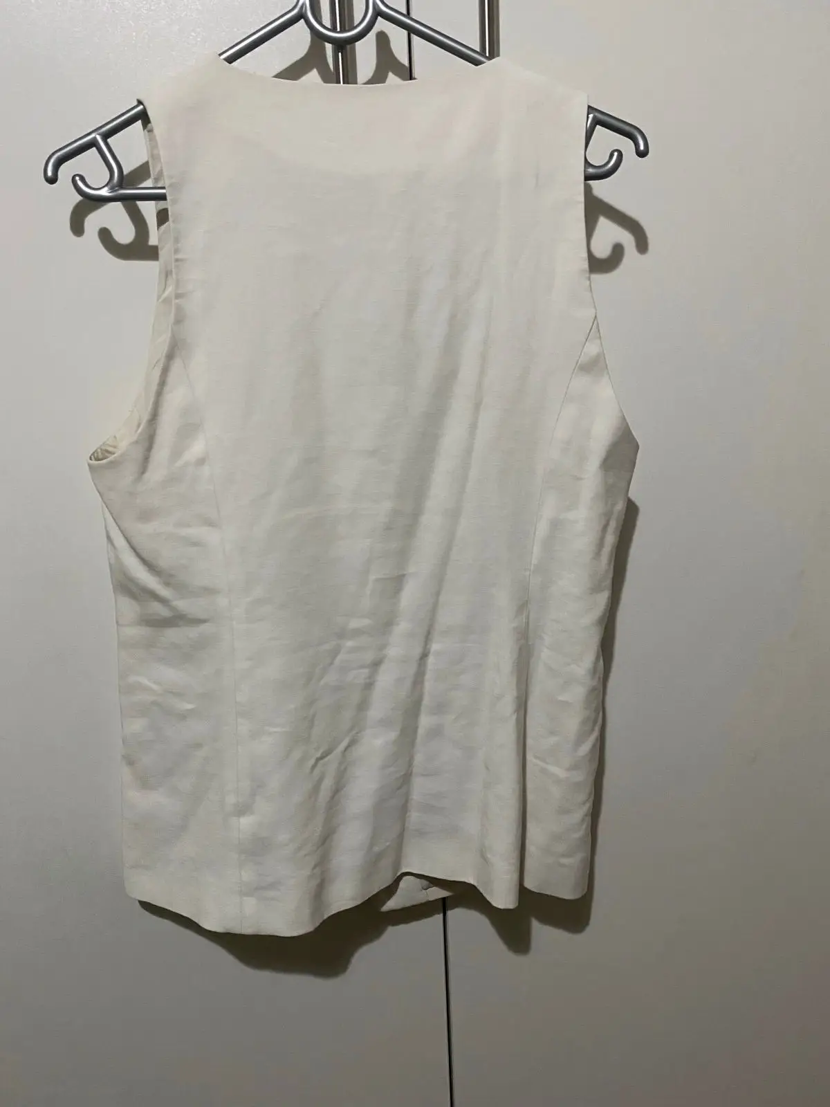 H&M White Button-Up Waistcoat