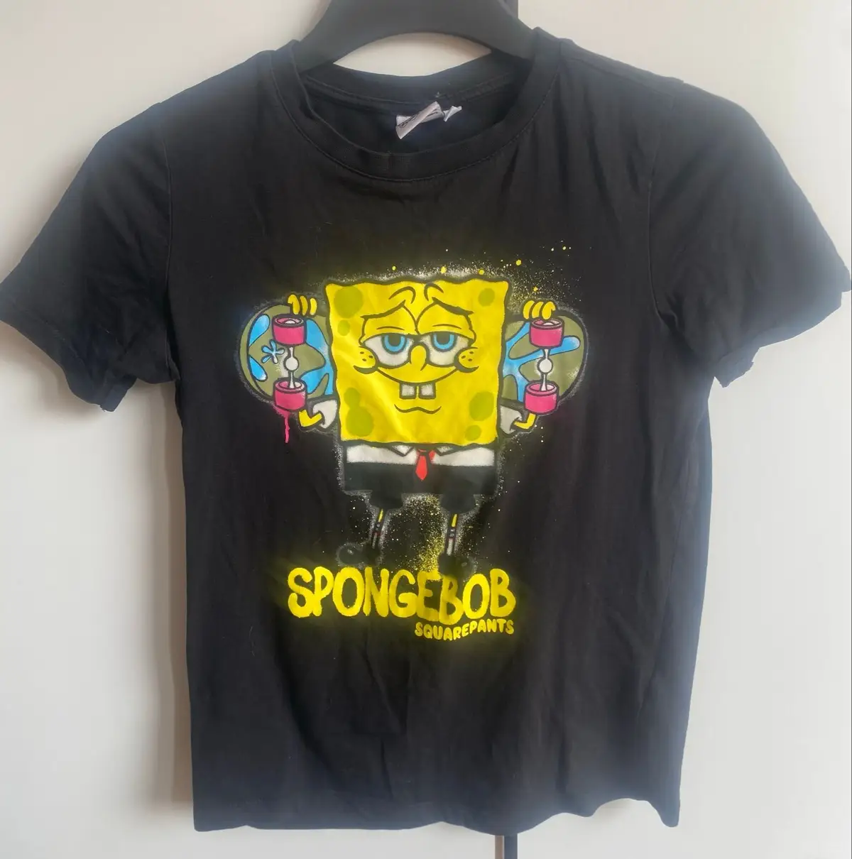 SpongeBob SquarePants Black Graphic T-Shirt