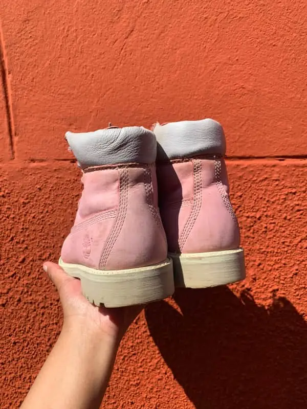 Pink Timberland boots