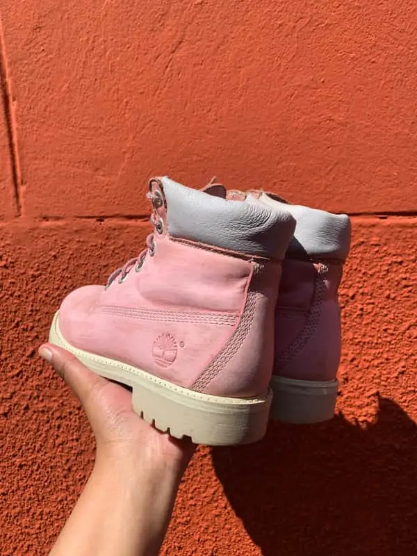 Pink Timberland boots