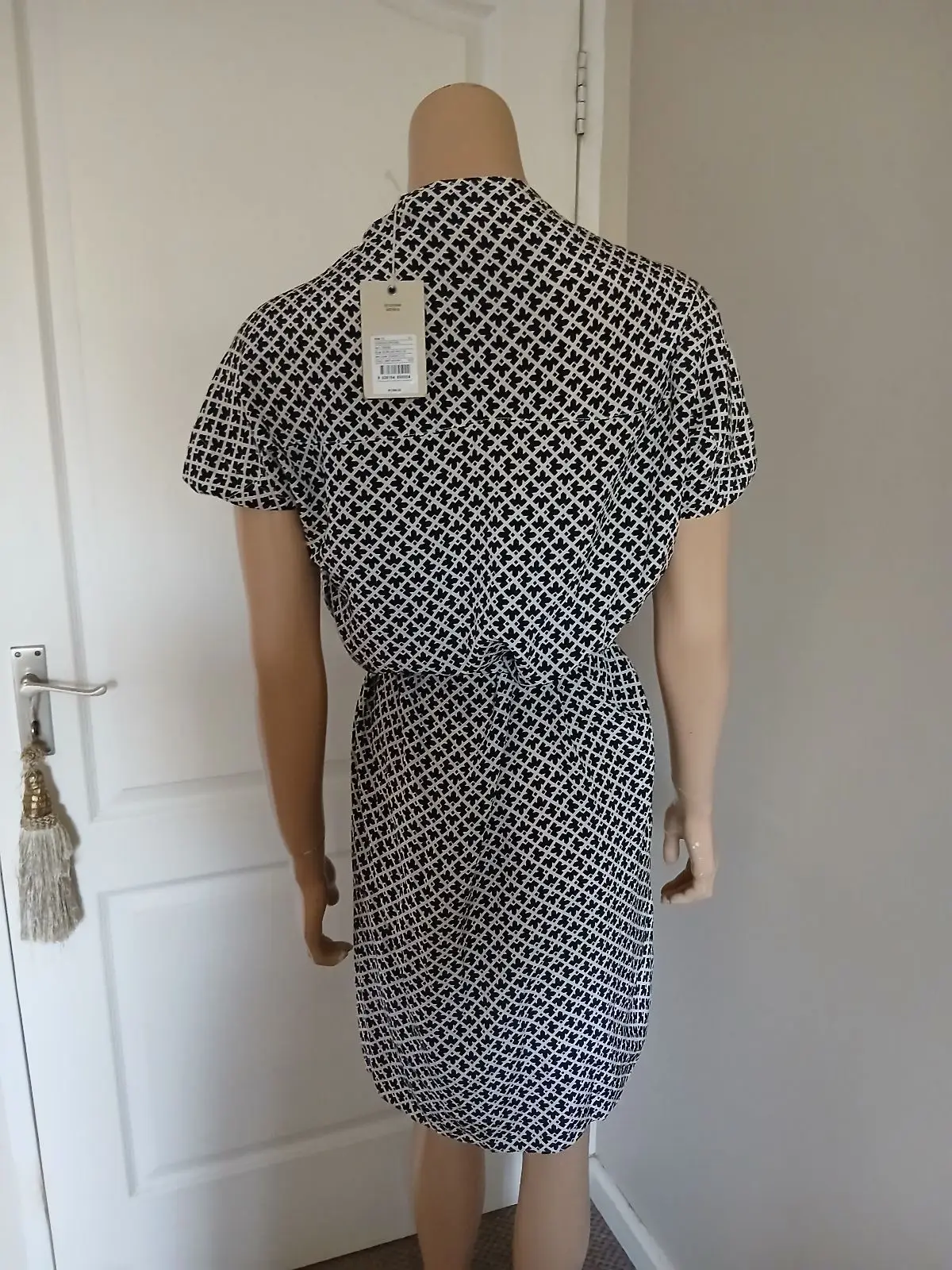 Country Road Blue Geometric Print Dress Size 10