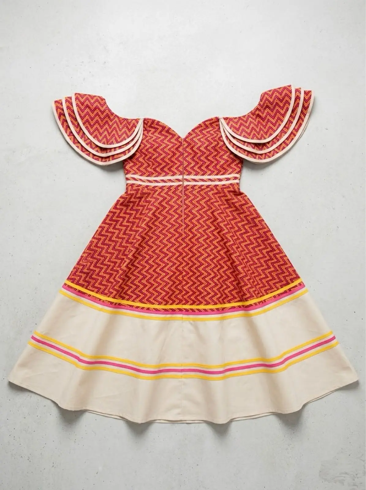 Maxhosa Patterned Off-Shoulder Dress