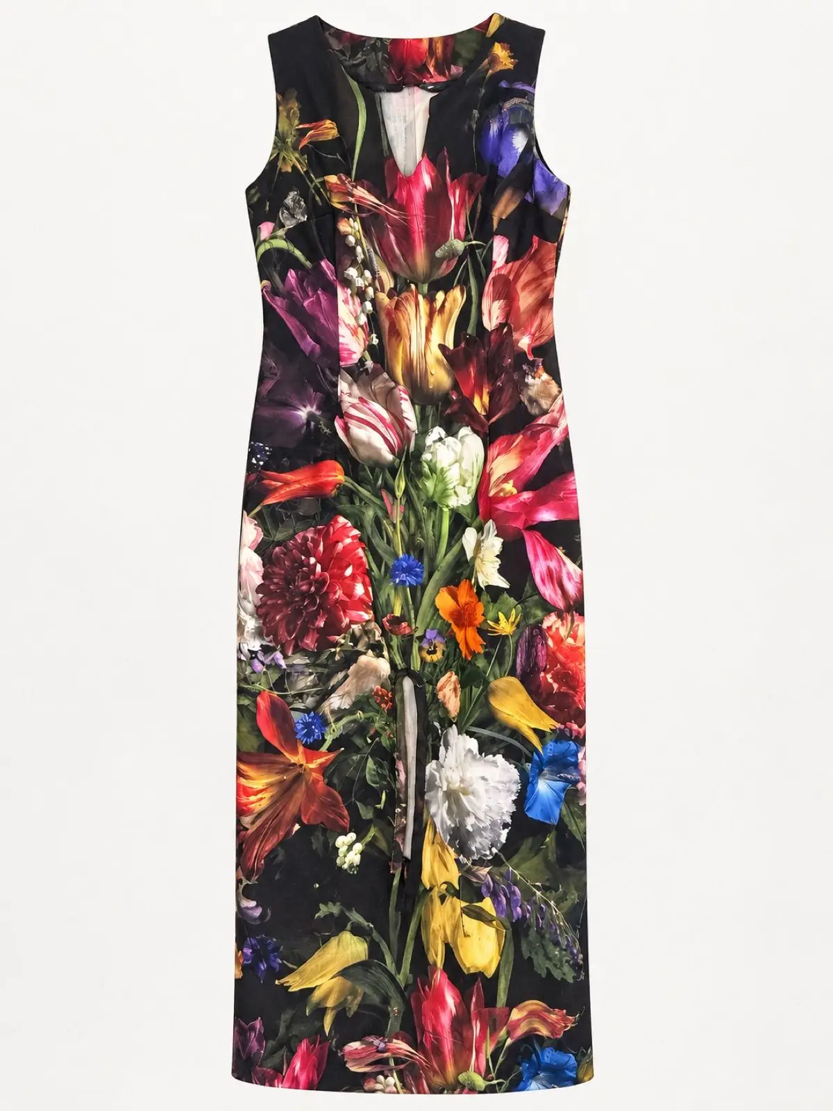 Floral Print Sleeveless Maxi Dress