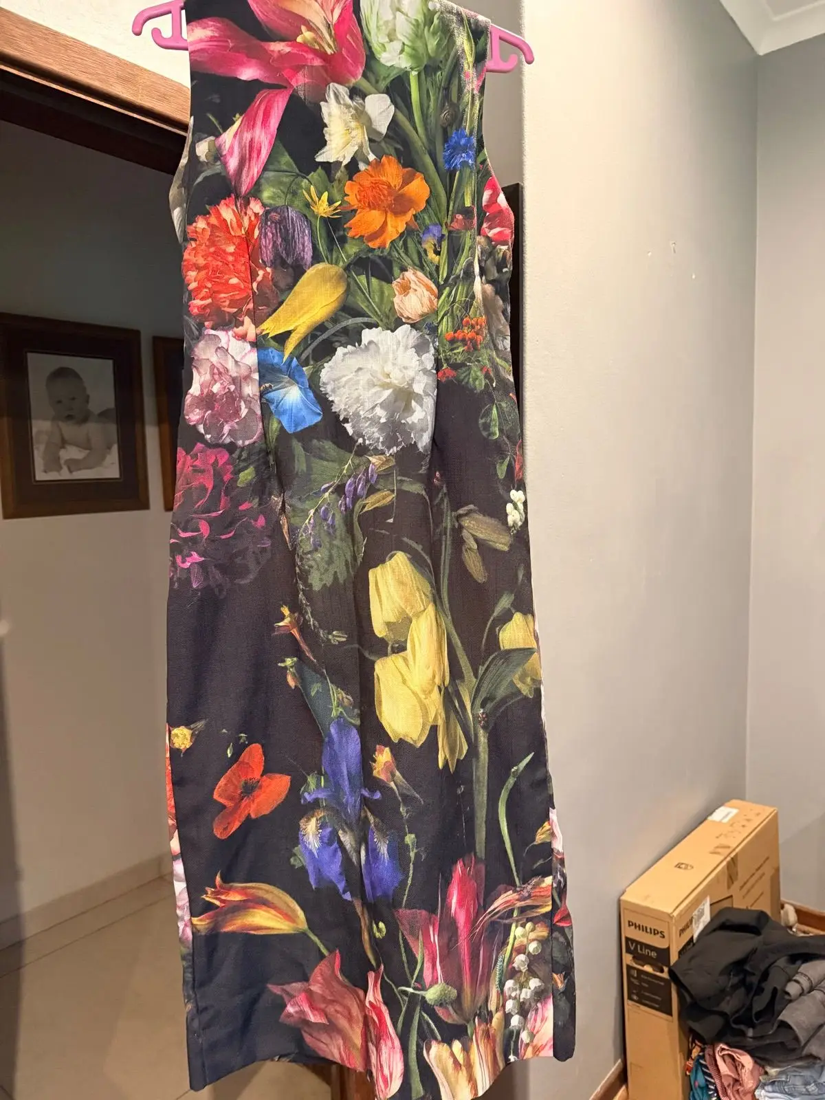 Floral Print Sleeveless Maxi Dress