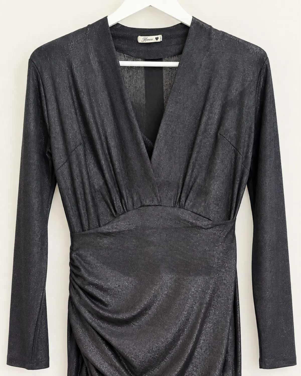 YDE Black Long Sleeve Wrap Maxi Dress