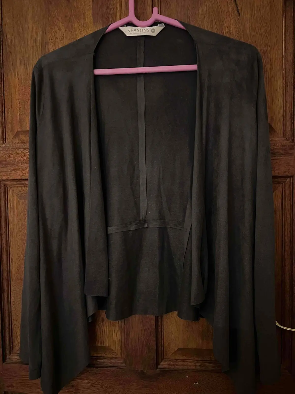 Seasons By Image Insurer Dark Grey Open-Front Cardigan