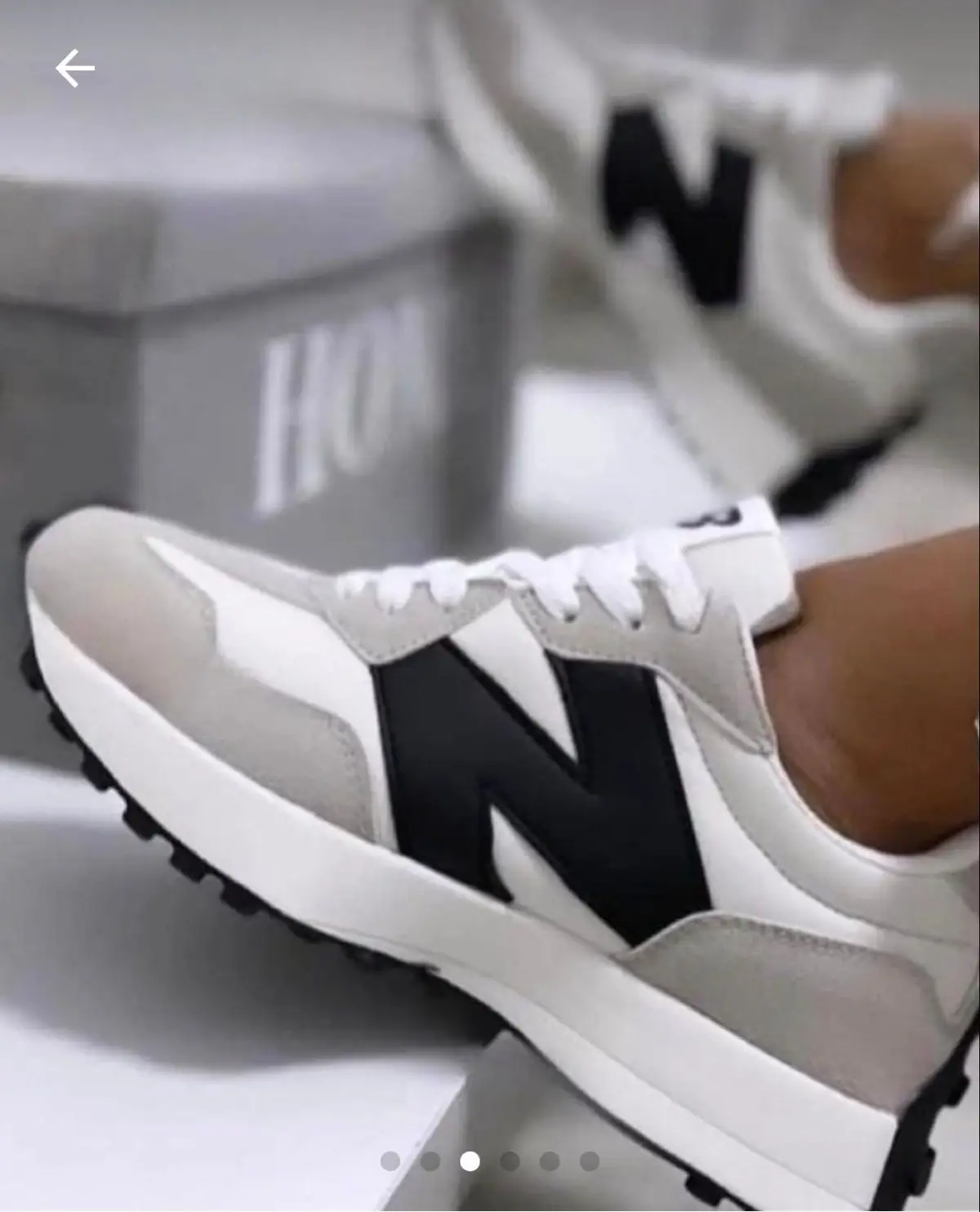 New Balance 327 White Black Grey Sneakers