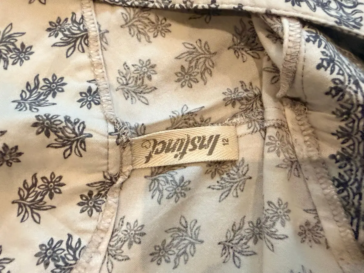 Blue and White Floral Wide-Leg Pants