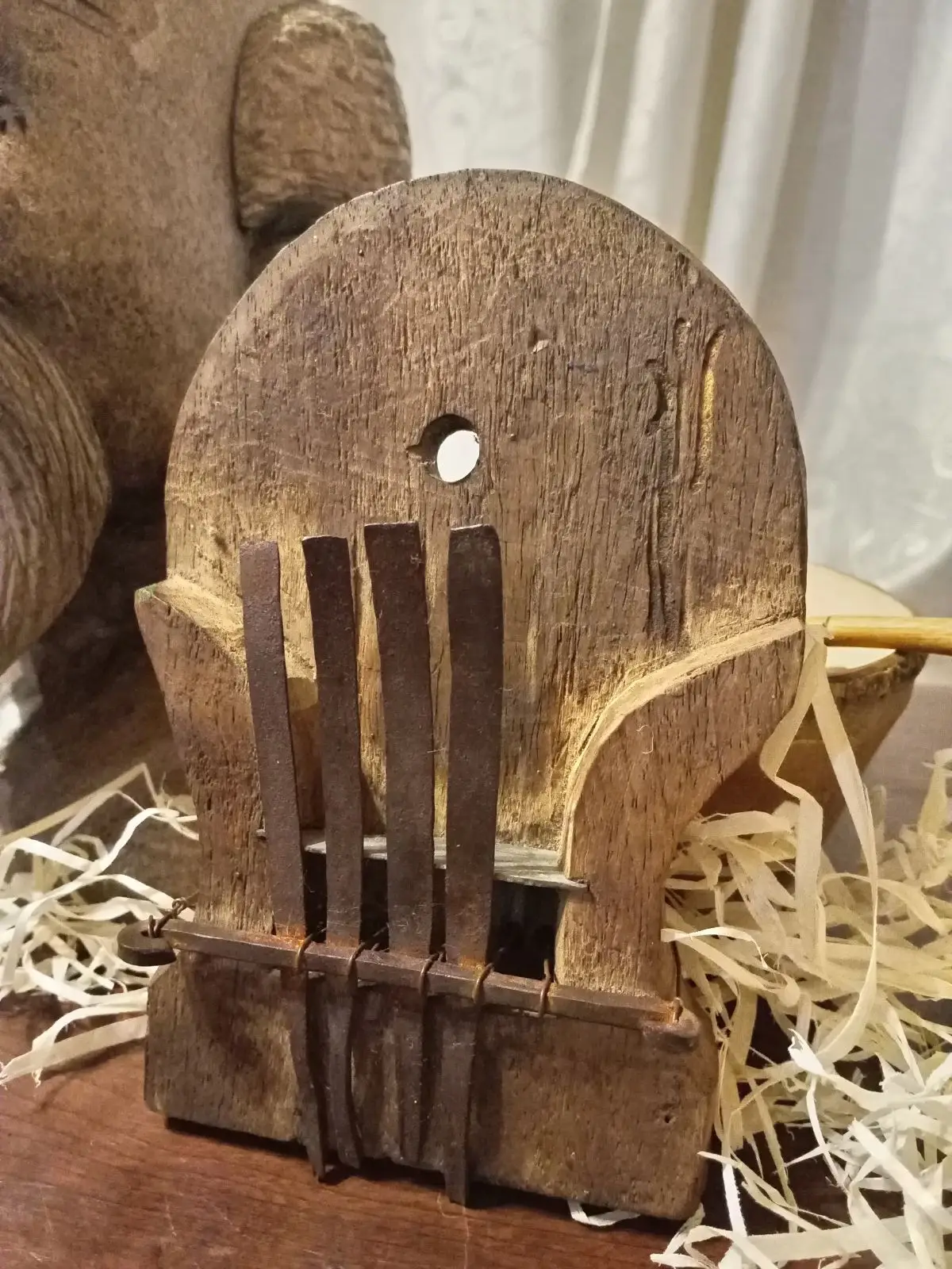 Traditional Wooden Mbira Thumb Piano