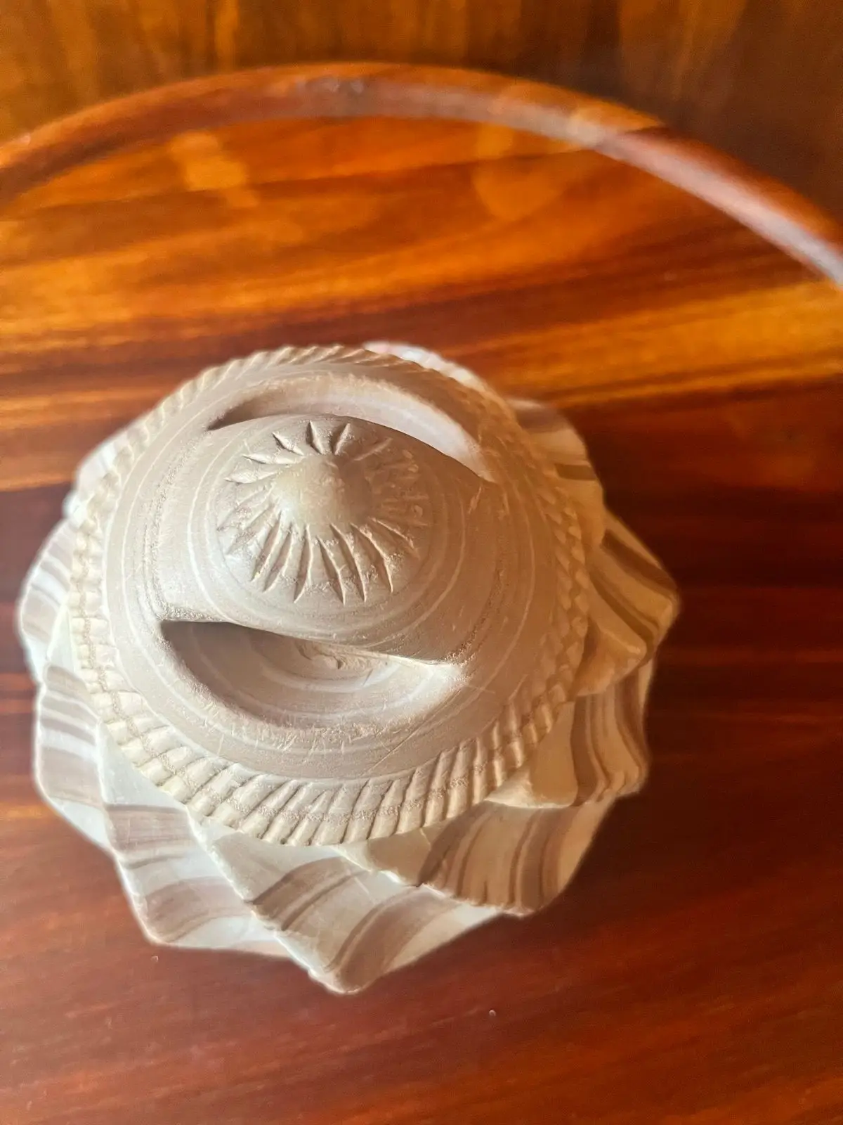 Hand Carved Stone Piggy Bank