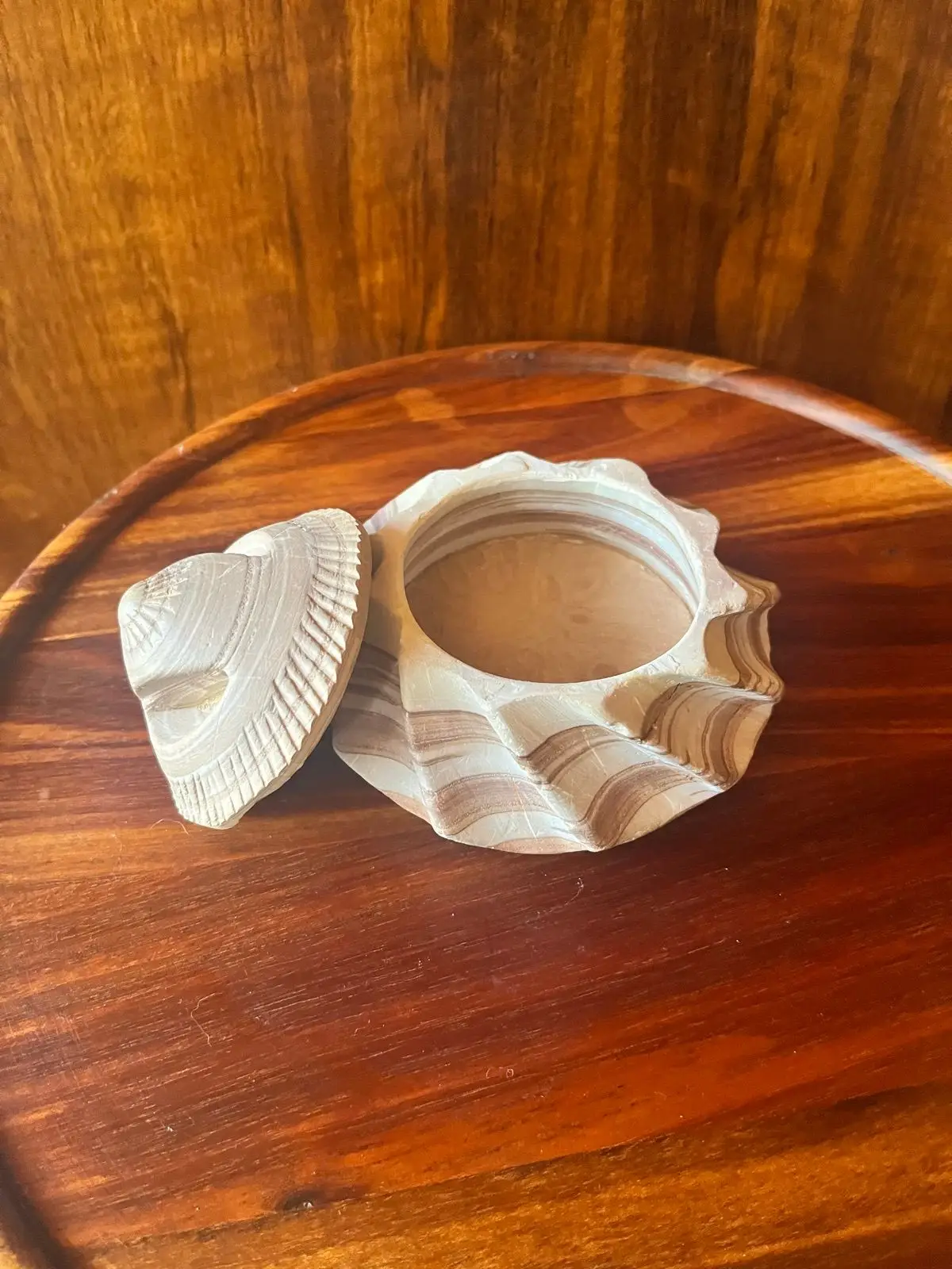 Hand Carved Stone Piggy Bank