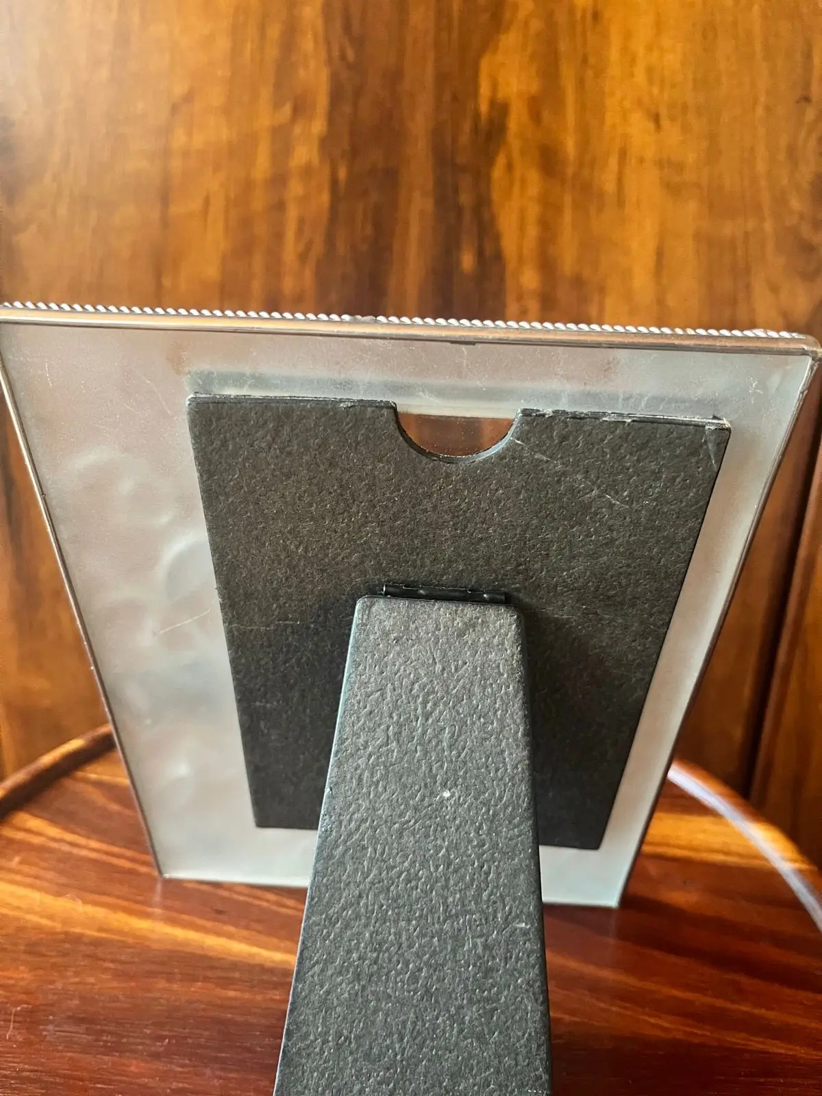 Decorative Silver Photo Frame with Floral Details