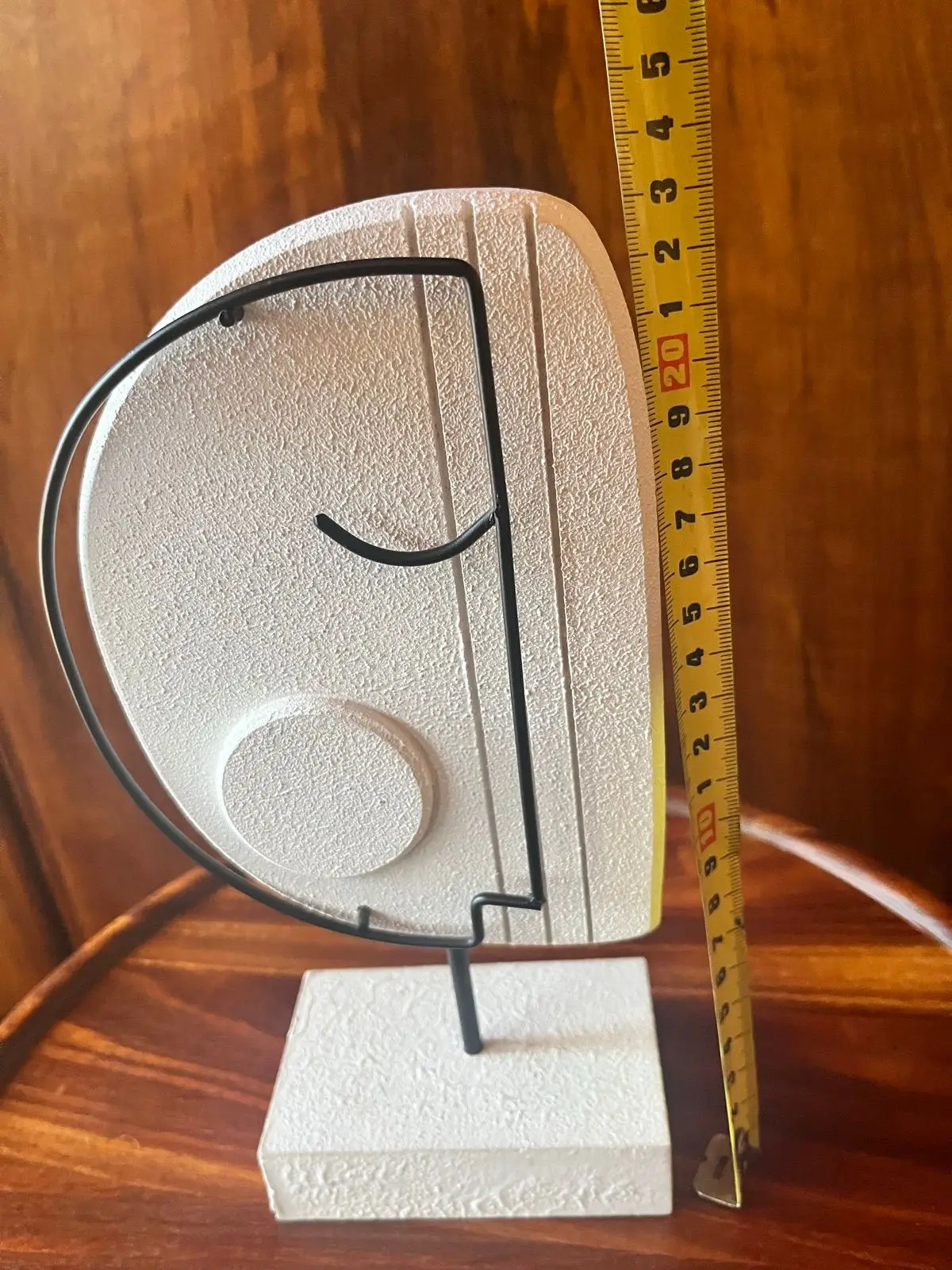 Abstract Face Sculpture White and Black
