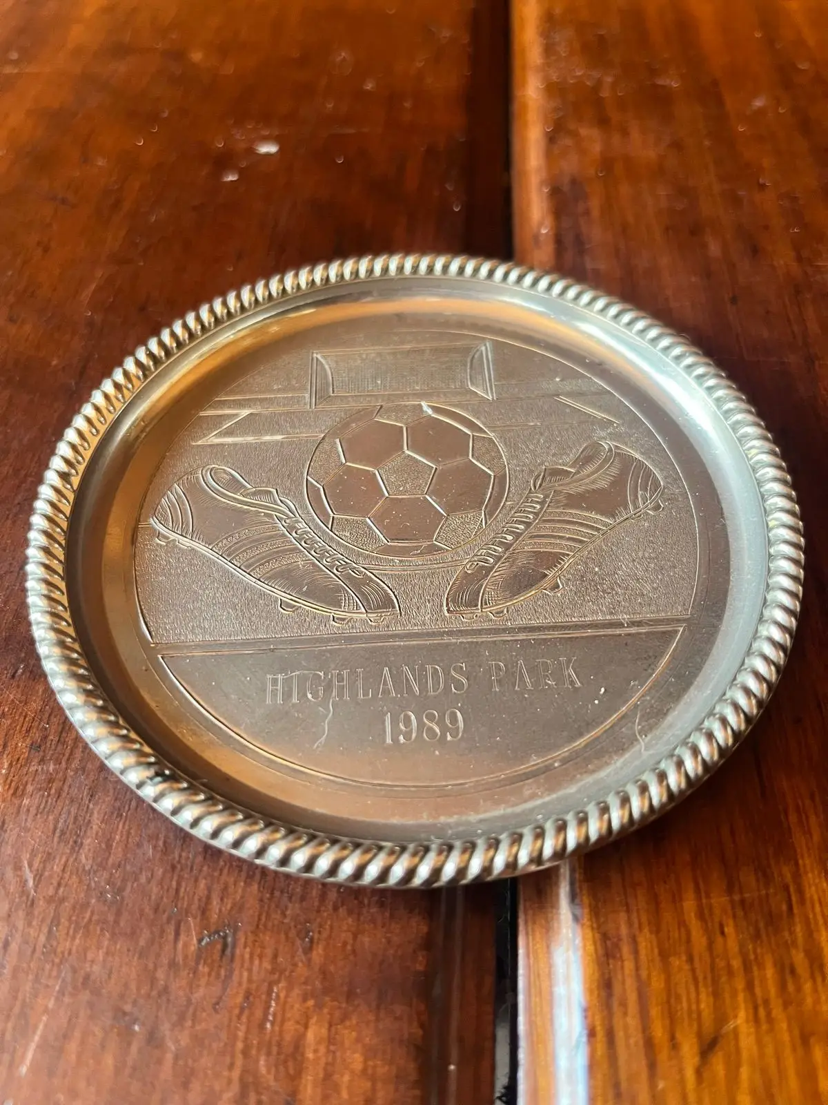 Highlands Park 1989 Commemorative Soccer Tray