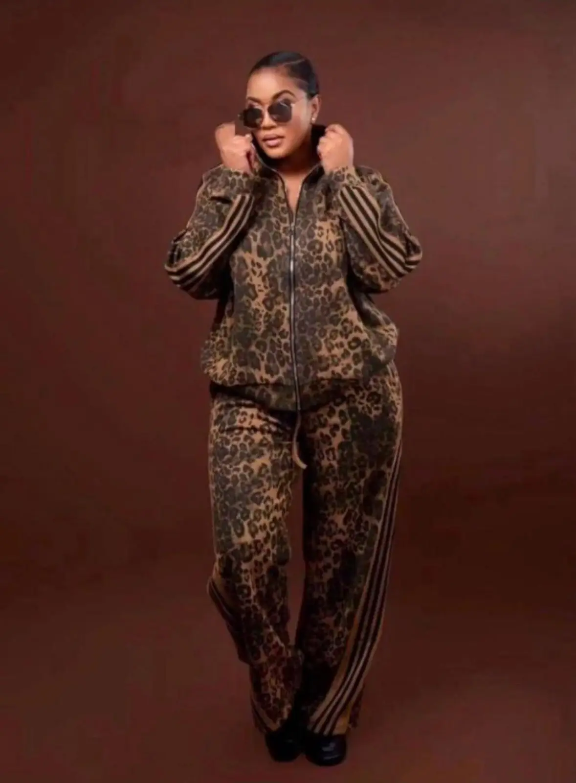 Adidas Leopard Print Track Jacket