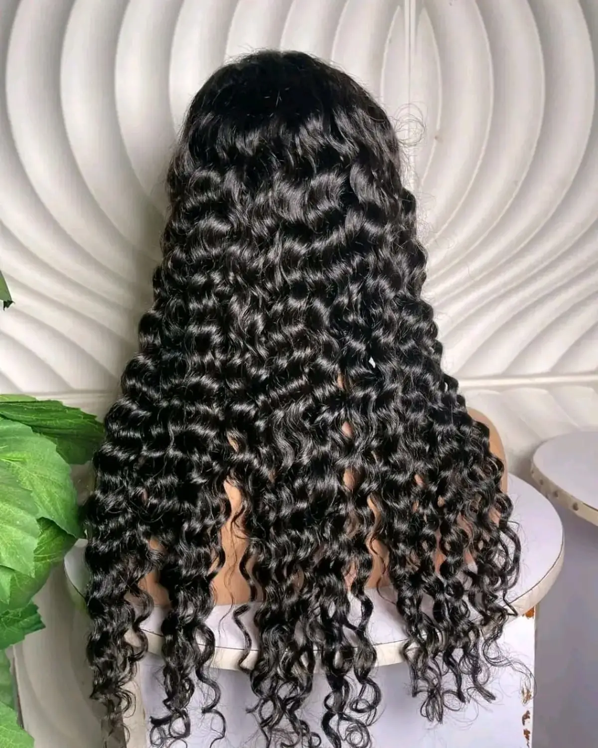 Black Long Curly Lace Front Wig
