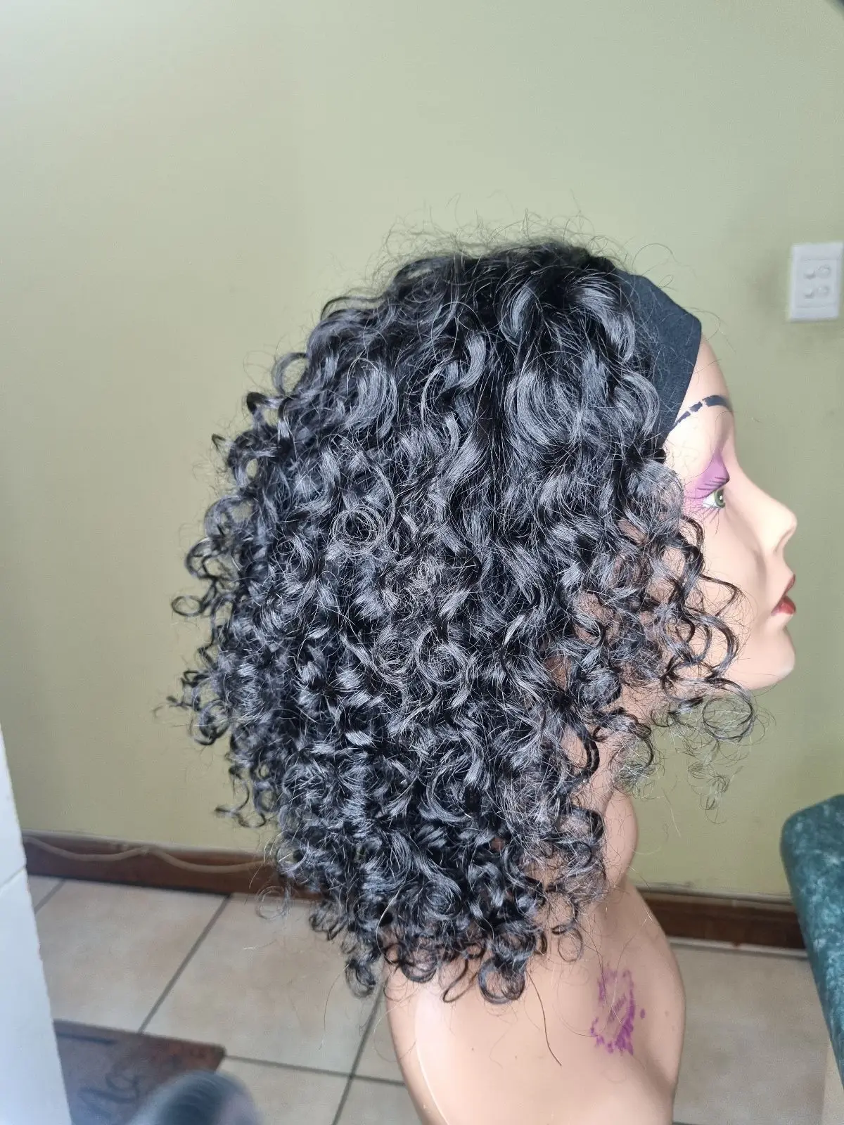 Curly Headband Wig