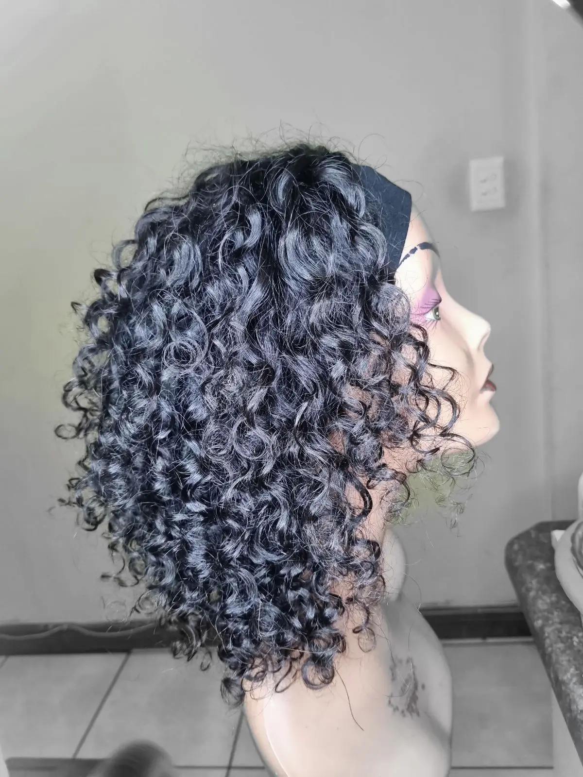 Curly Headband Wig
