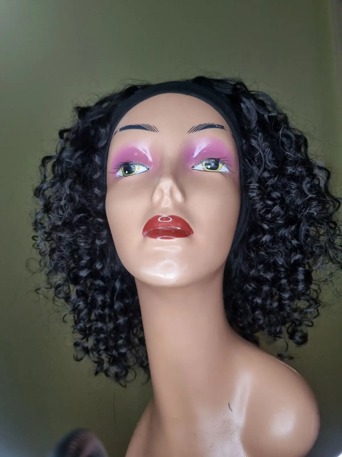 Curly Headband Wig