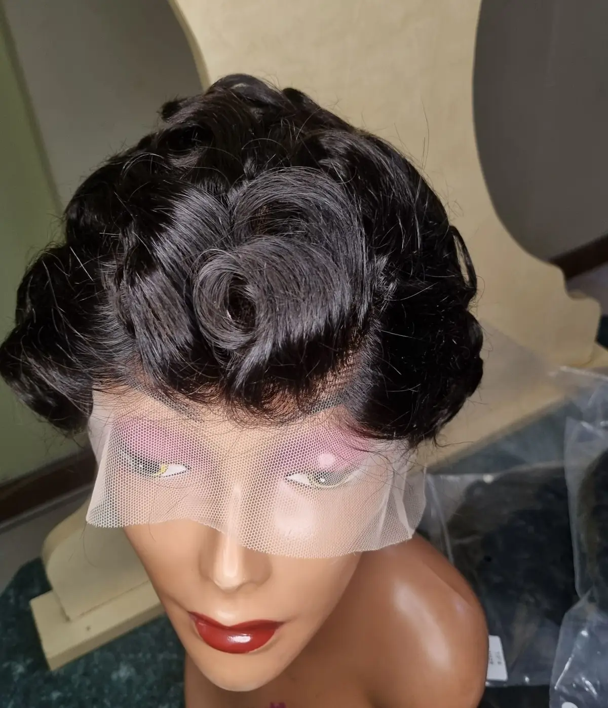 Short Curly Black Wig