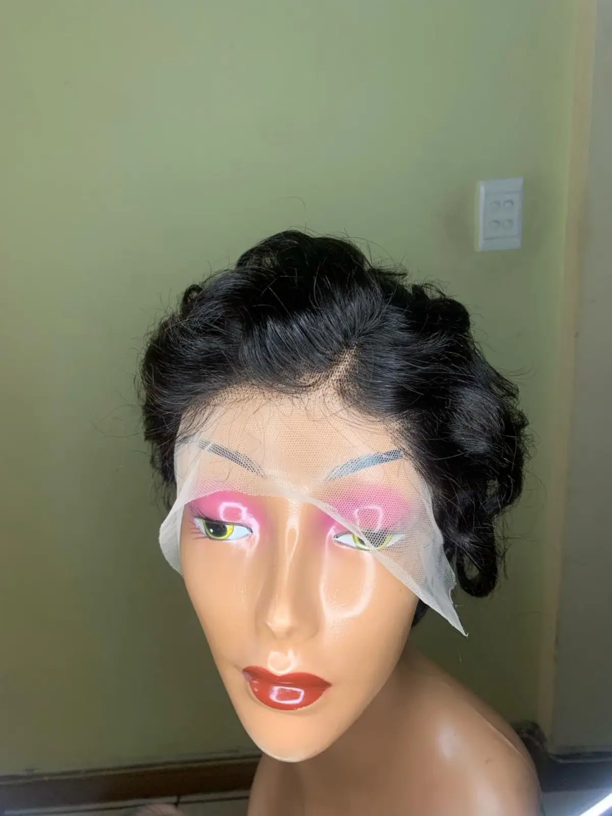 Short Curly Black Wig