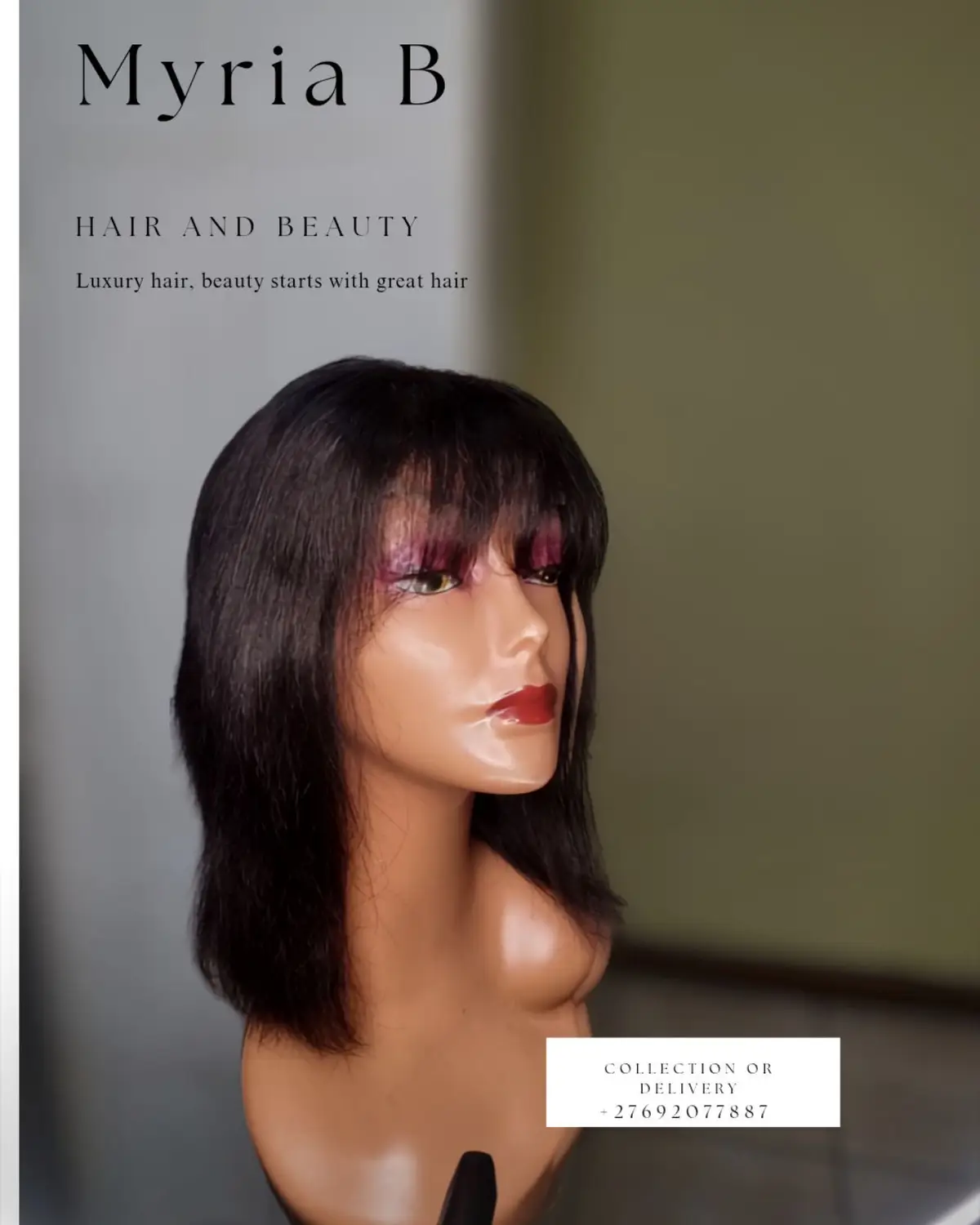 Black Bob Wig with Bangs