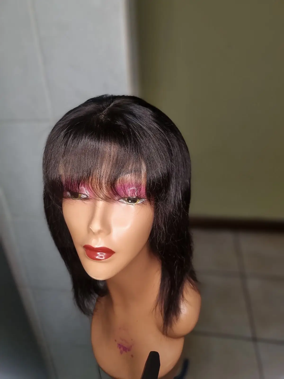 Black Bob Wig with Bangs