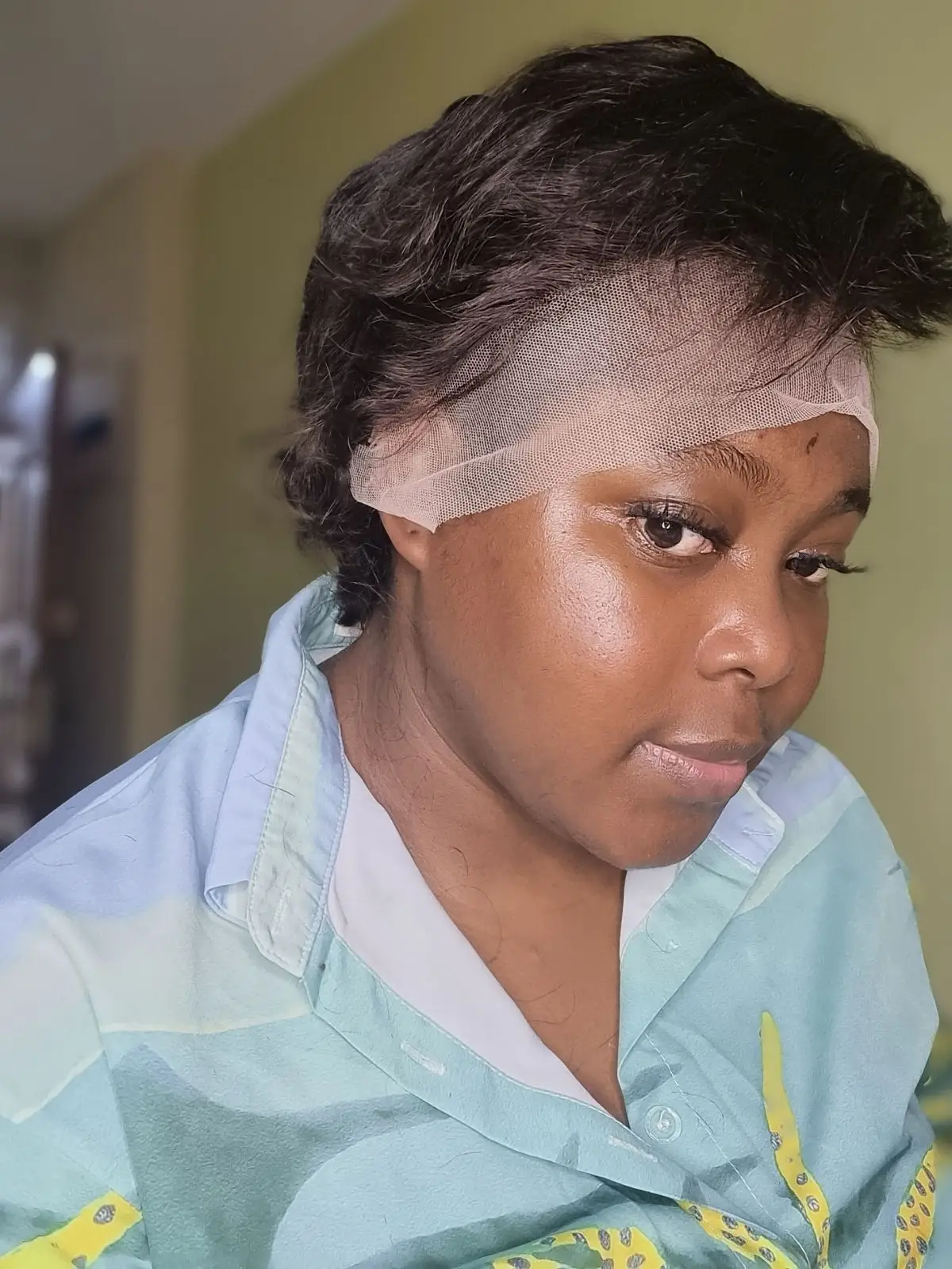 Short Black Lace Front Wig