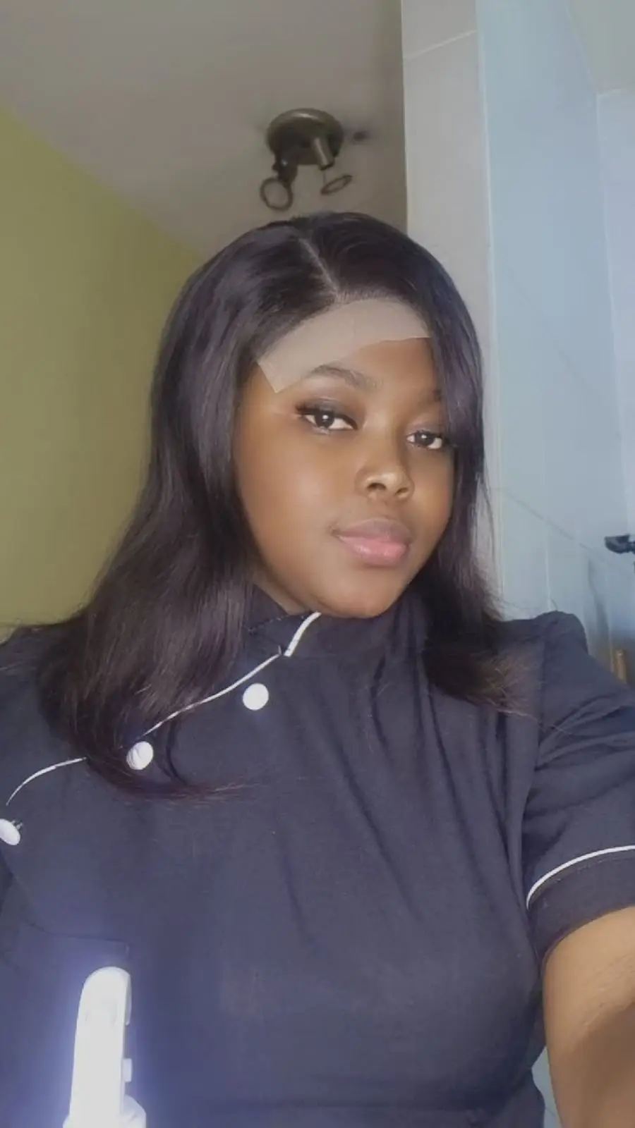 Black Chef Jacket with White Piping