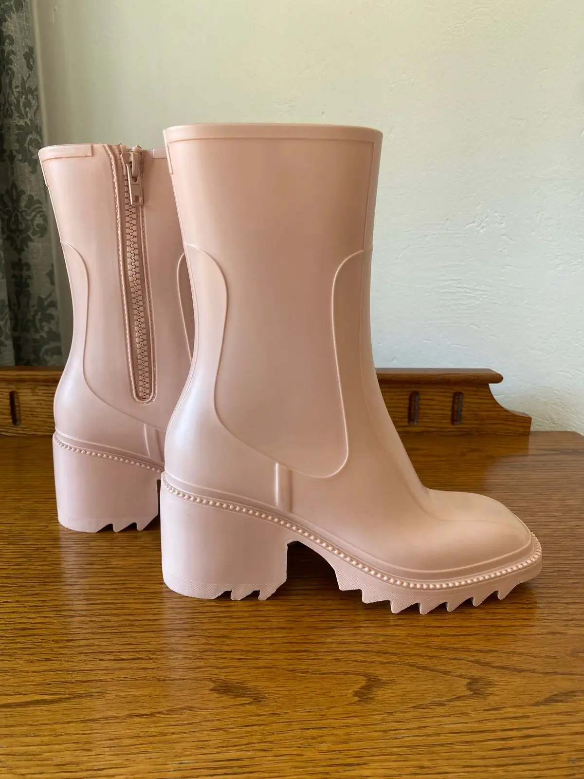 Mr Price Pink Heeled Rain Boots Size 7