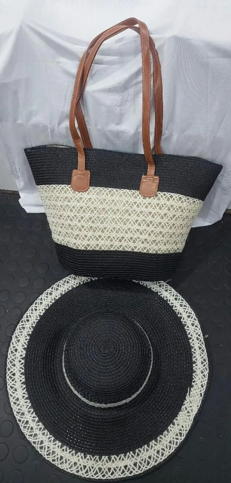 Braided Hat Wig with Long Brown Braids
