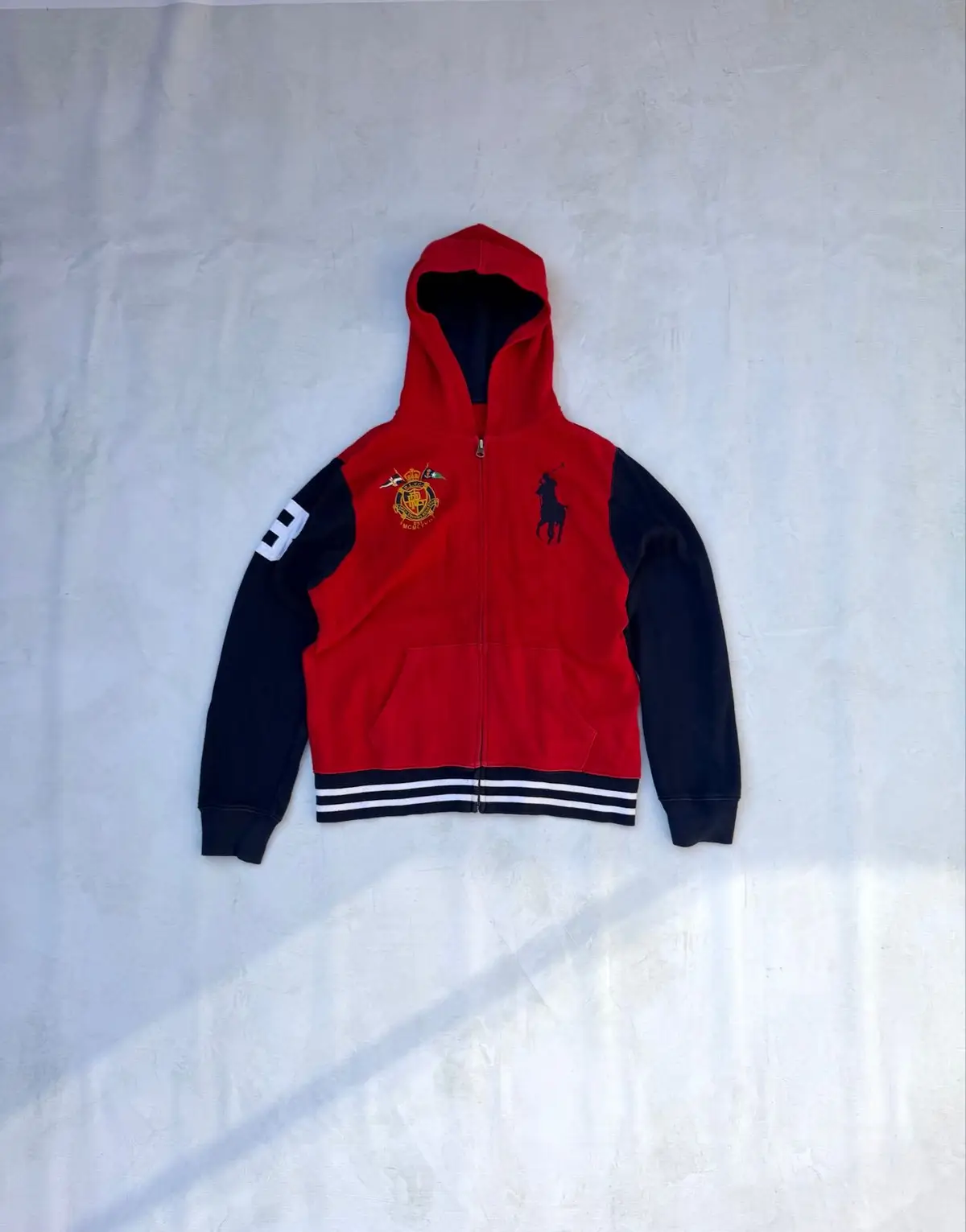 Ralph Lauren Red & Black Zip-Up Hoodie