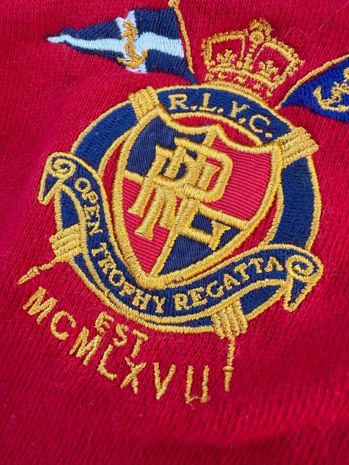 Ralph Lauren Red & Black Zip-Up Hoodie