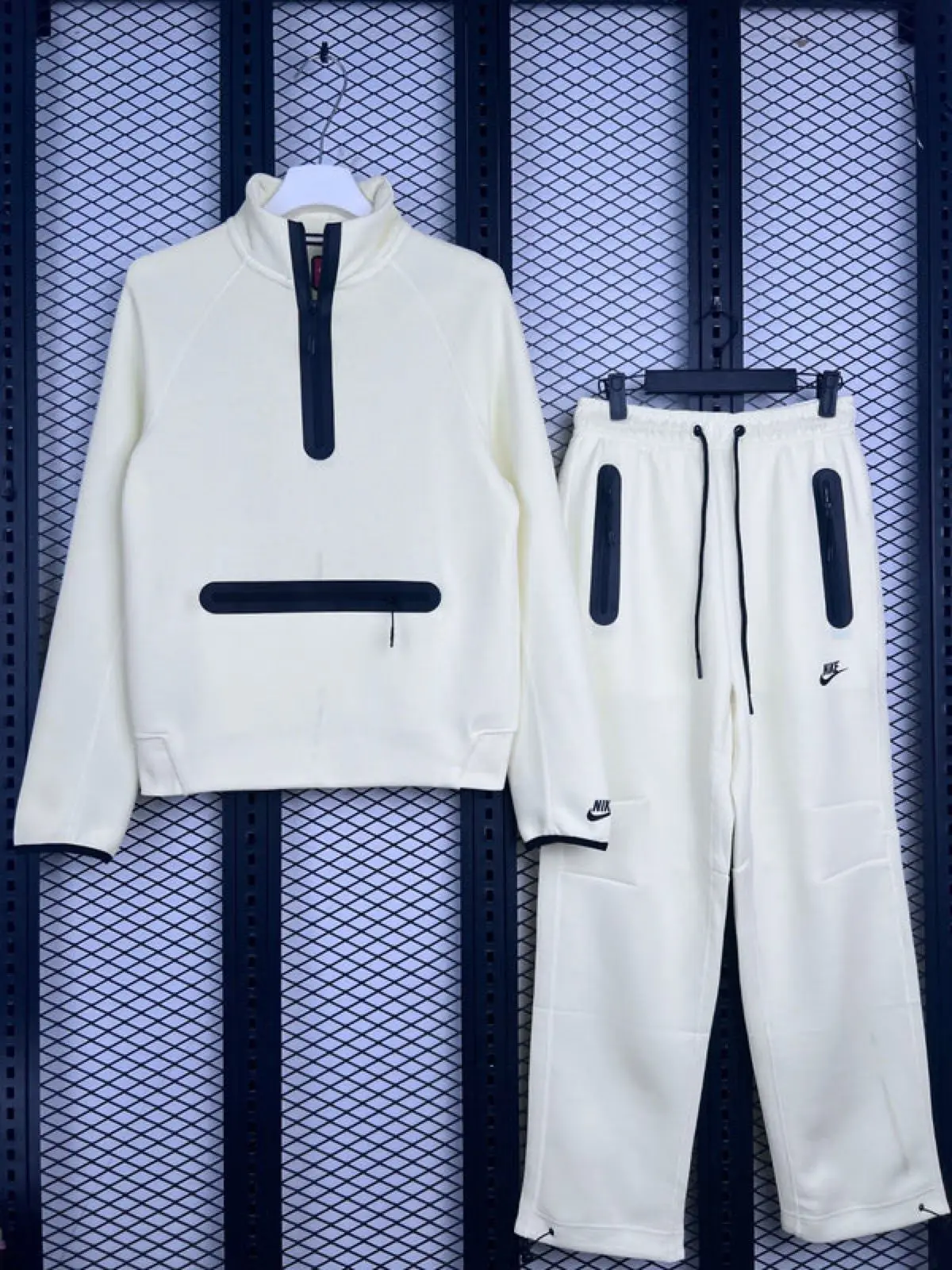 Nike Tech Fleece Quarter-Zip Hoodie Off-White