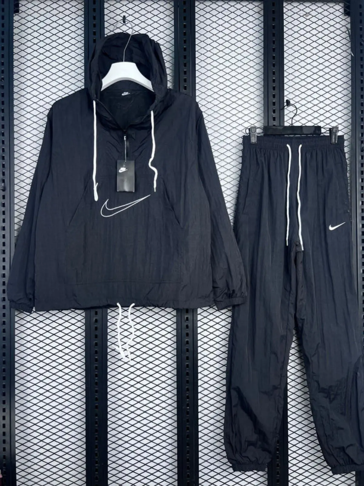 Nike Black Windbreaker Anorak Jacket