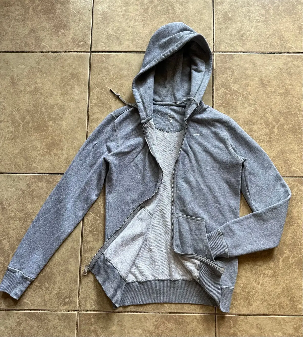 Nike Grey Zip-Up Hoodie