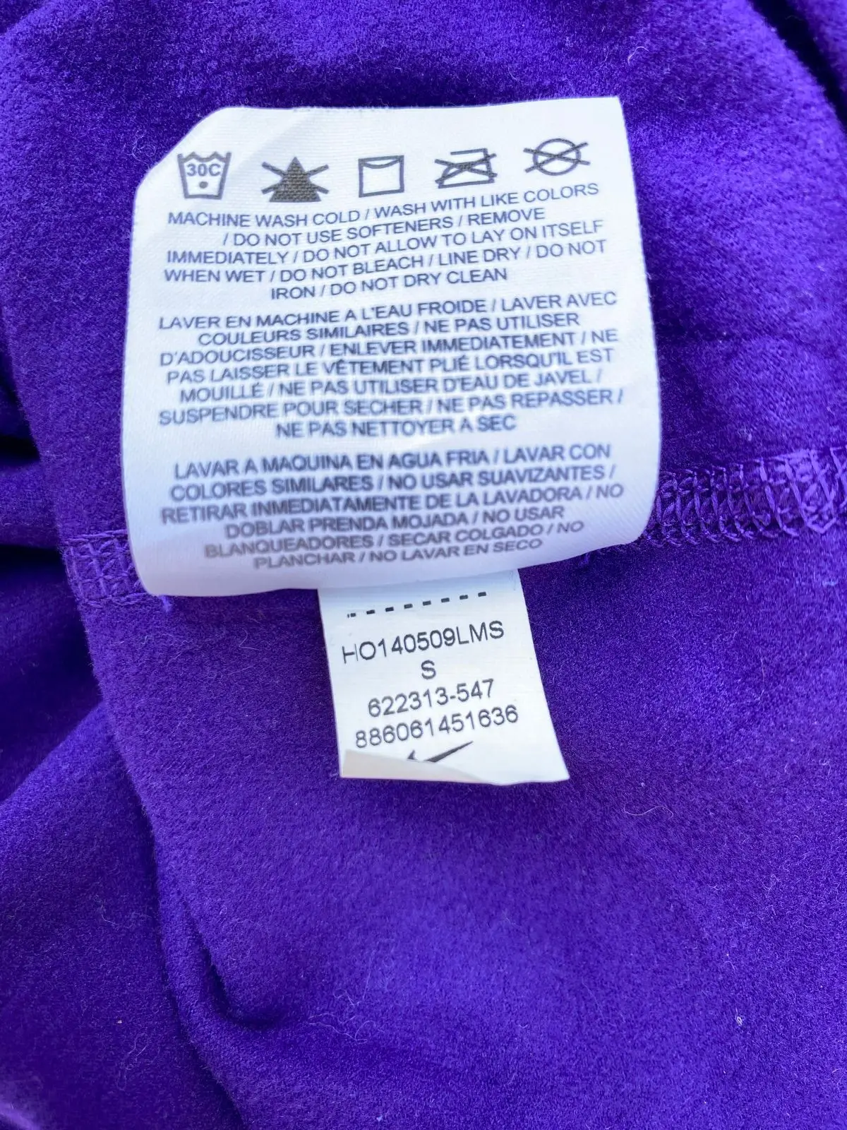 Nike Purple Striped Quarter-Zip Activewear Top