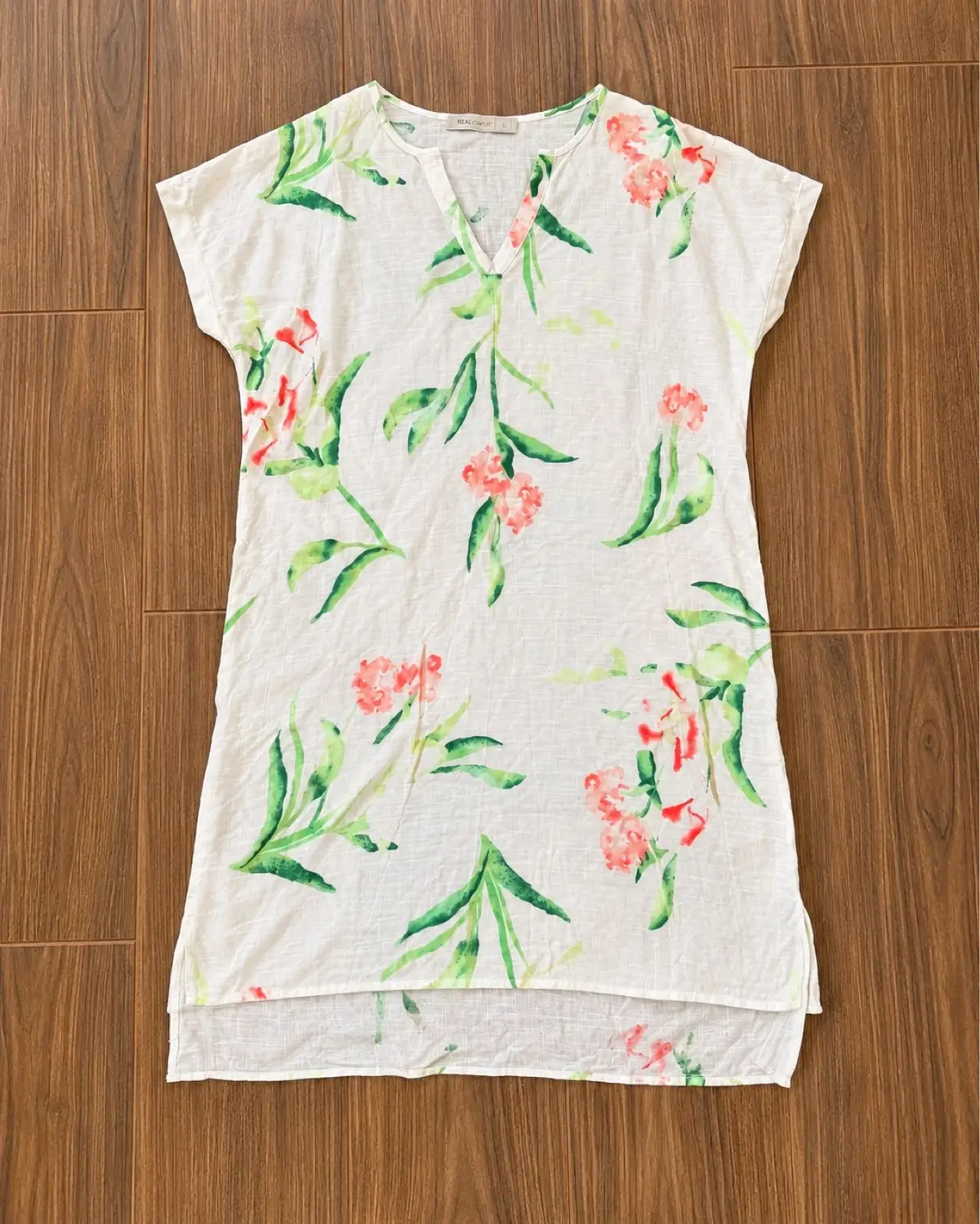 Pick n Pay Clothing Real Comfort Floral V-Neck Tunic Top