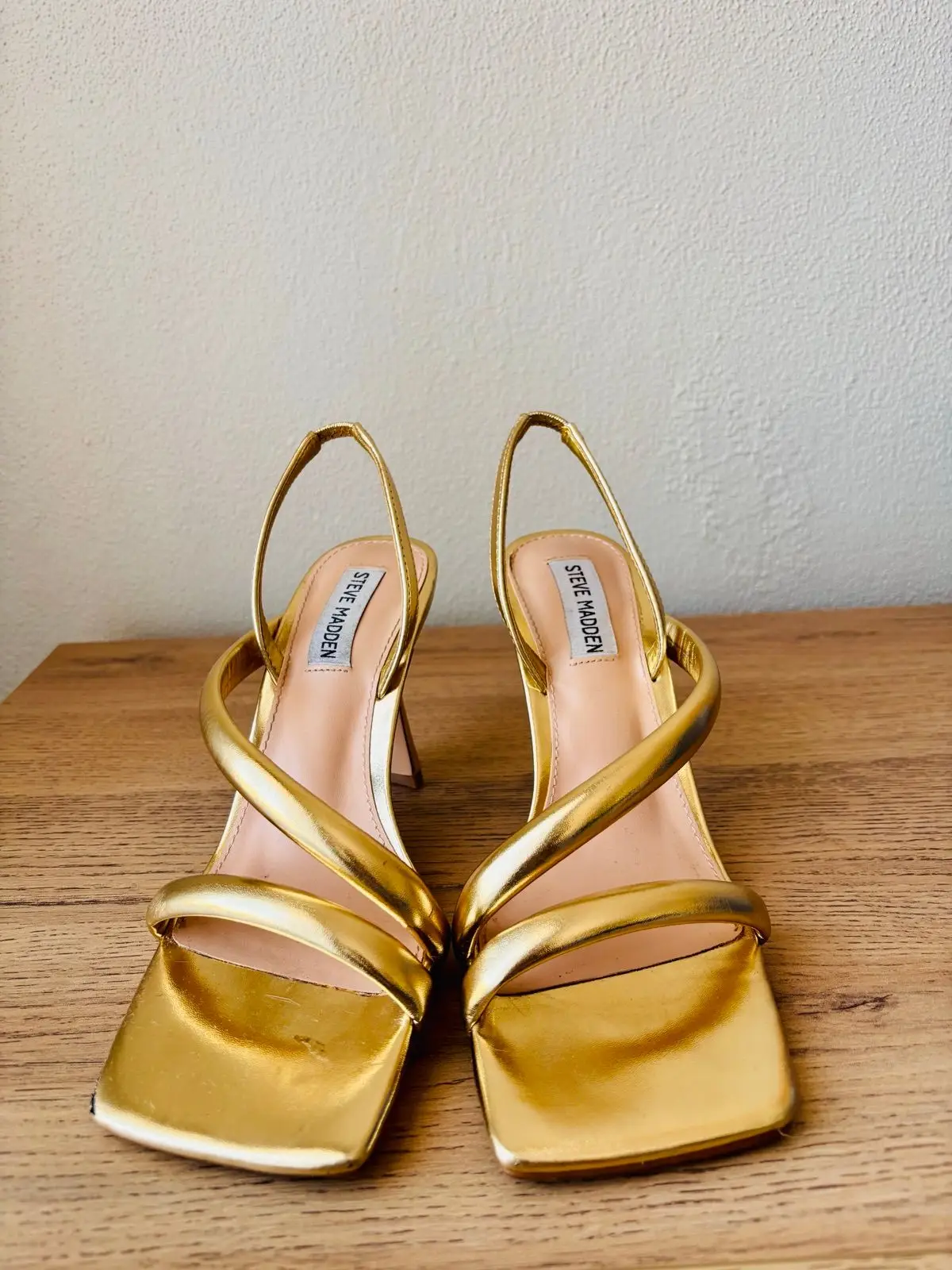 Steve Madden Gold Strappy Heeled Sandals