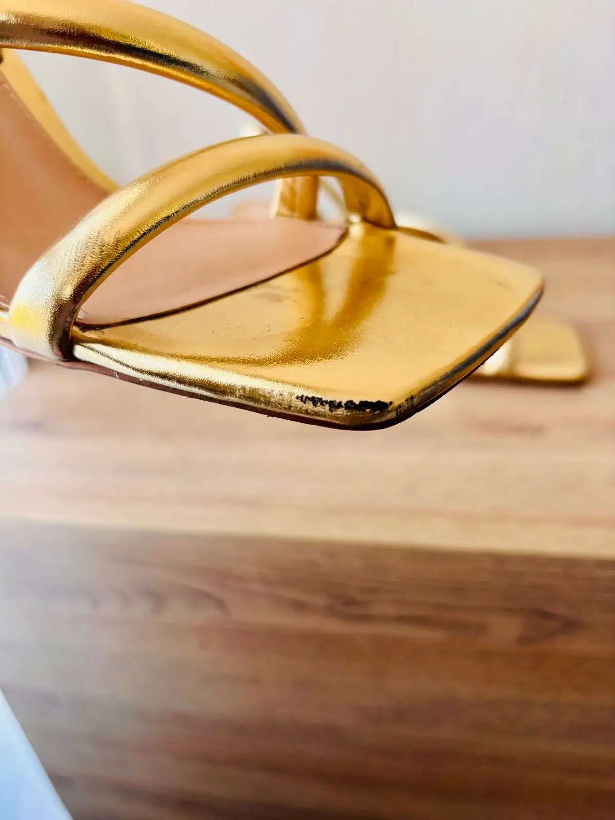 Steve Madden Gold Strappy Heeled Sandals