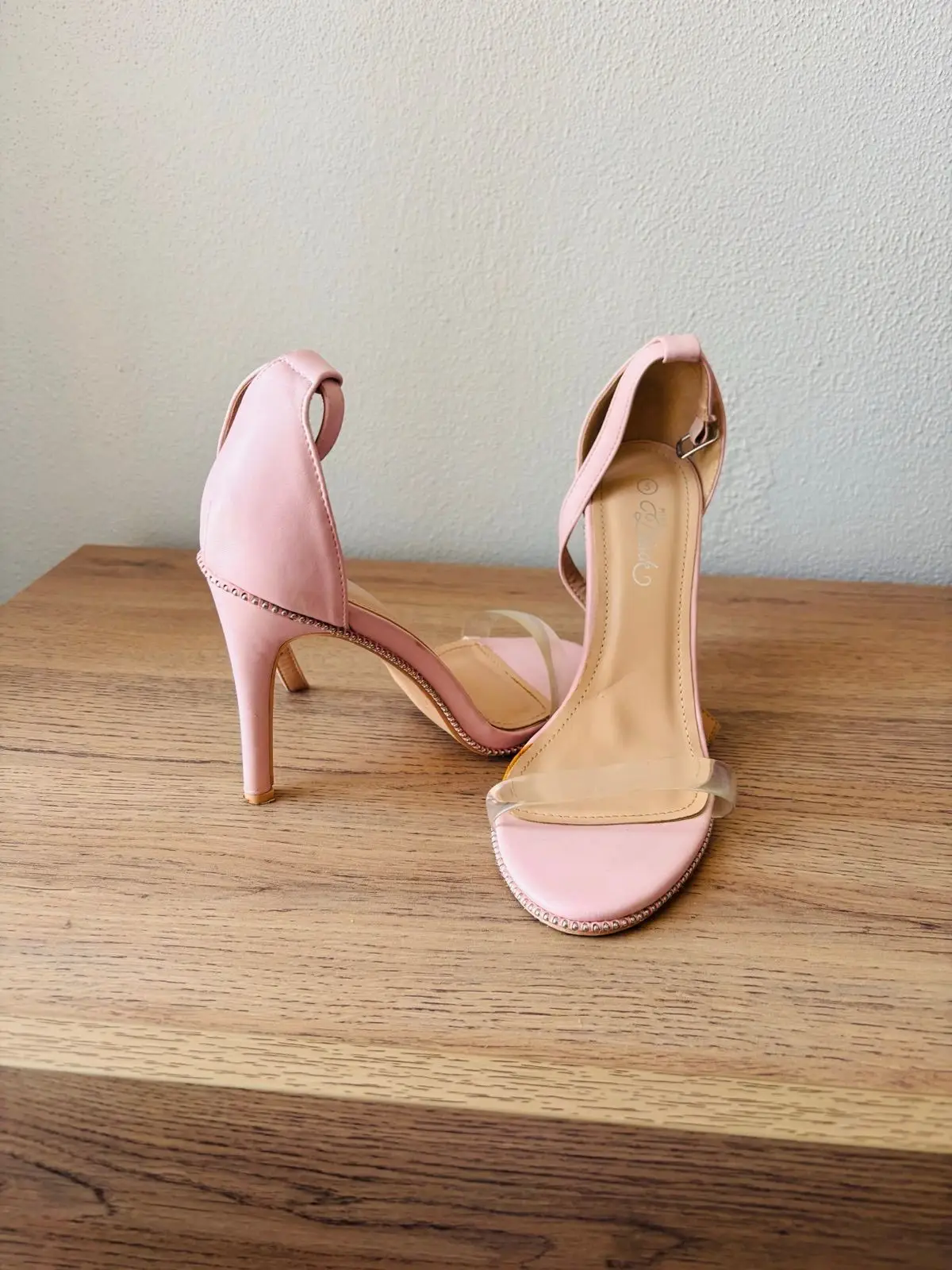 Miss Black Pink Heeled Sandals Size 5