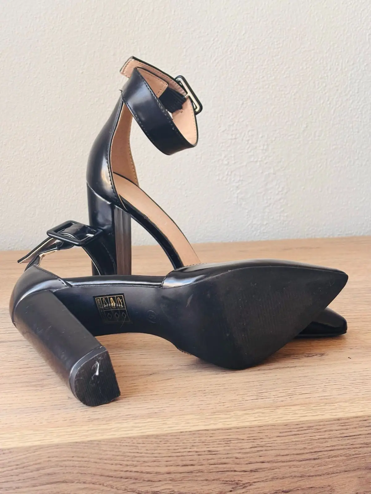 Superbalist Black Block Heel Ankle Strap Shoes