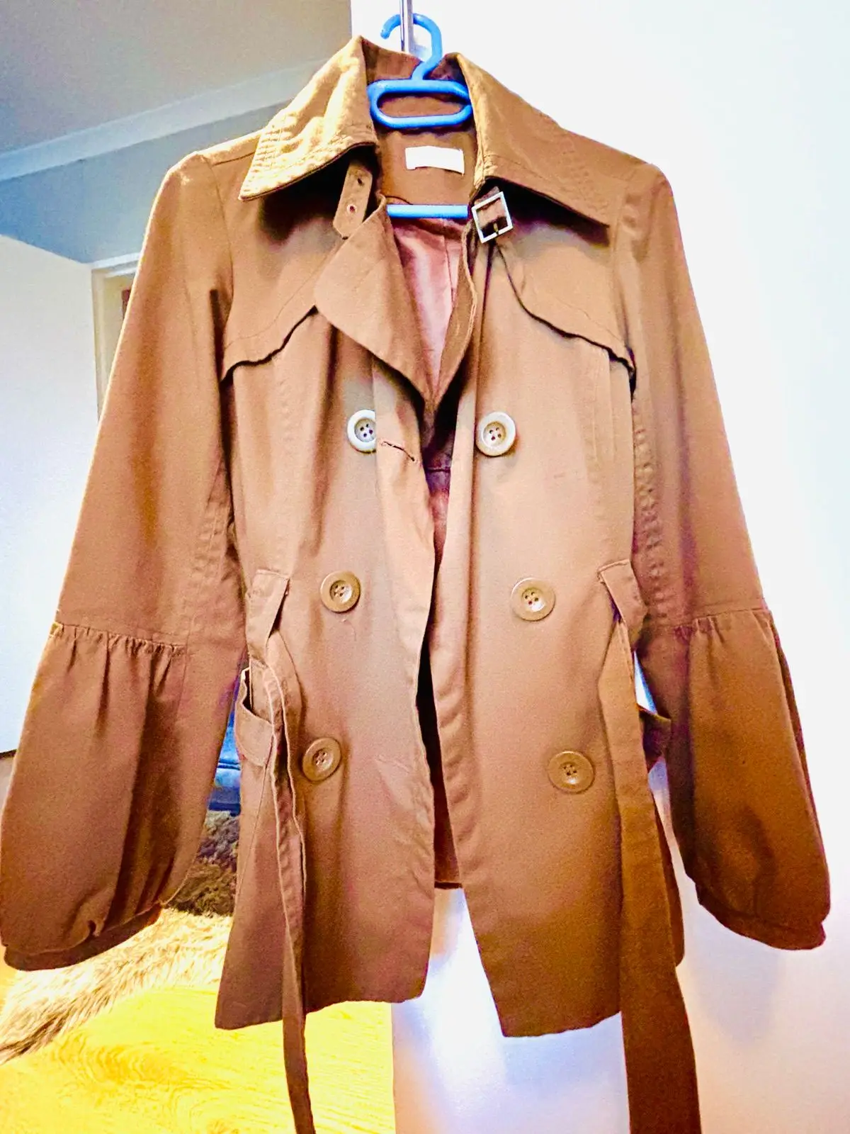Woolworths Brown Double-Breasted Trench Coat